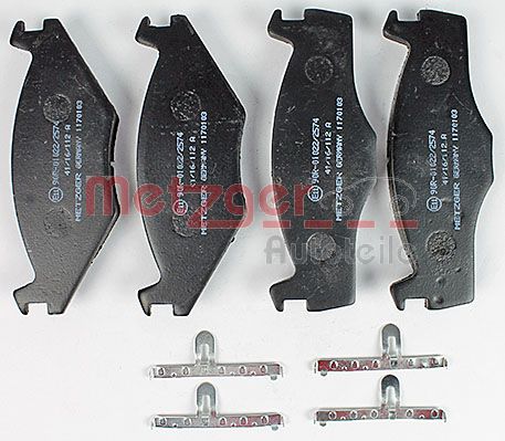 METZGER 1170103 Bremsbelagsatz, Scheibenbremse